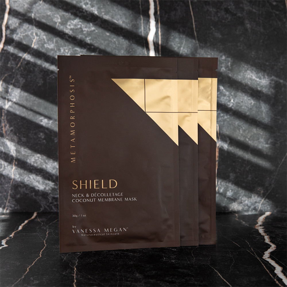 Metamorphosis | Shield | Neck & Décolletage Coconut Membrane Mask | 3-Pack