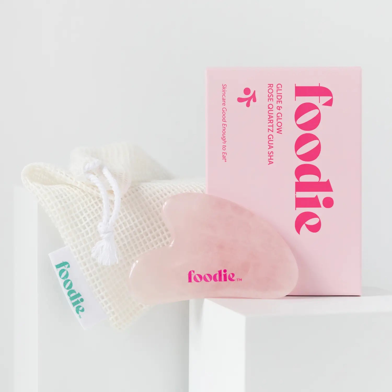 Foodie Glide & Glow Rose Quartz Gua Sha