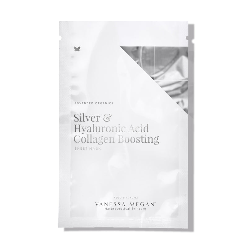 Silver & Hyaluronic Acid Collagen Boosting Sheet Mask - 3 Pack